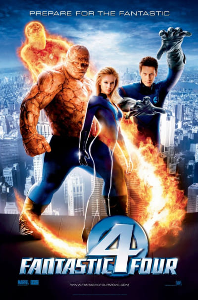 Afiche de la película Los 4 Fantásticos del año 2004